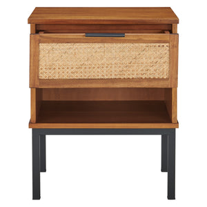 Caine Rattan Night Stand Brown