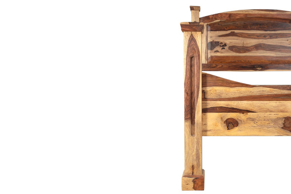 Porter Designs Taos Solid Sheesham Wood Queen Natural Bed Natural 04-196-14-9047N-KIT