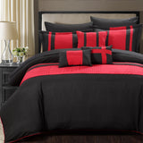 FIESTA RED KING 10PC BED IN A BAG COMFORTER SET