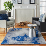 Nourison Symmetry SMM10 Artistic Handmade Tufted Indoor Area Rug Grey/Blue 5'3" x 7'9" 99446708953