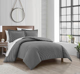 Morgan Charcoal Queen 7pc Duvet Set