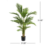 Malheur 4' x 2.5' Artificial Palm Tree, Green Noble House