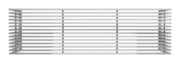 Zuo Modern Tania Steel Modern Commercial Grade Bench Silver Steel