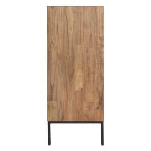 Hathaway 5-Drawer Chest - Rustic Modern Design in Solid Mindy Wood with Steel Legs, Fully Assembled!