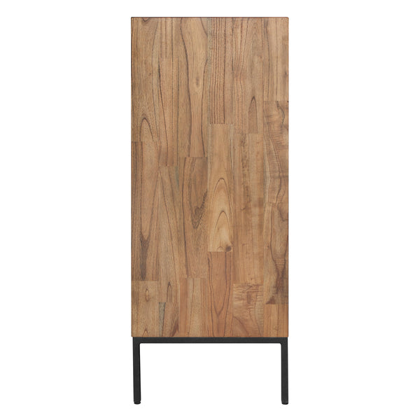 Hathaway 5-Drawer Chest - Rustic Modern Design in Solid Mindy Wood with Steel Legs, Fully Assembled!