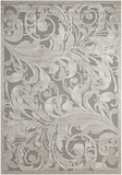 Nourison Graphic Illusions GIL01 Modern Machine Made Power-loomed Indoor only Area Rug Grey/Camel 7'9" x 10'10" 99446117700
