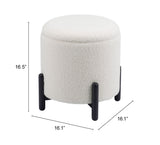 Zuo Modern Calistoga 100% Polyester, Plywood, MDF, Beech Wood Modern Ottoman Ivory 100% Polyester, Plywood, MDF, Beech Wood