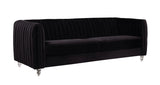 Kent Black Velvet Sofa