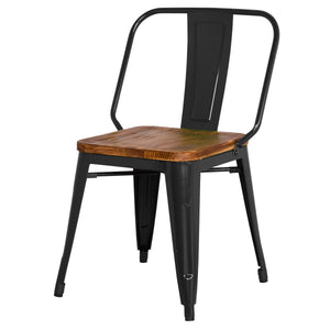 Brian Metal Side Chair Set of 4 - Stylish Industrial Modern Design for Dining and Bistro Areas