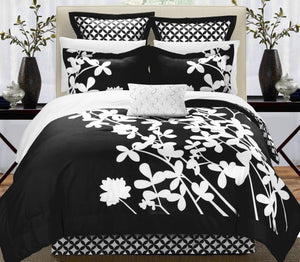 Iris Black King 7pc Non Kit Comforter