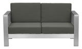 Zuo Modern Cosmopolitan 100% Olefin, Aluminum, Polyethylene Modern Commercial Grade Sofa Dark Gray, Silver 100% Olefin, Aluminum, Polyethylene