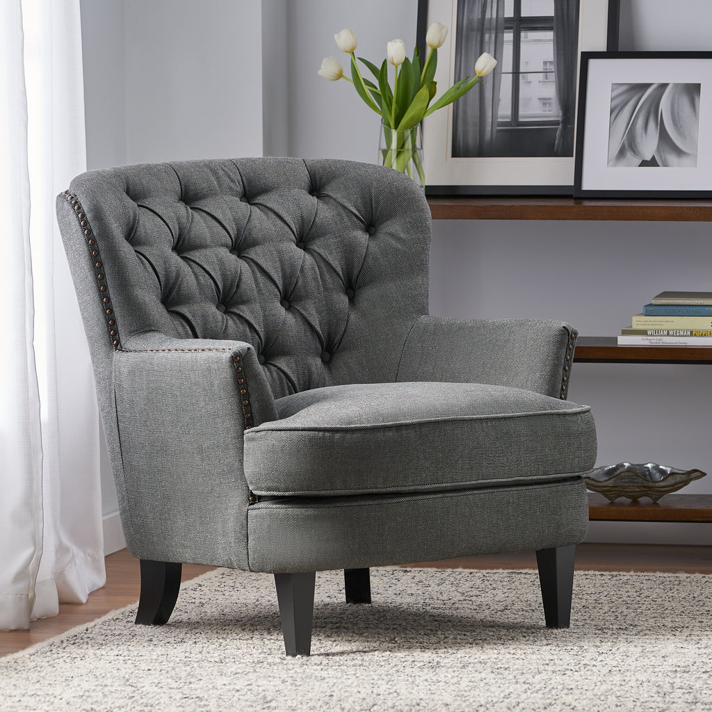 Noble house tufted club chair new arrivals