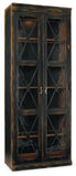 Sanctuary Casual Two-Door Thin Display Cabinet - Ebony In Hardwood Solids, Oak Veneers, Glass