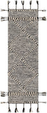 Zanafi Tassels ZTS-2307 Global Wool Rug ZTS2307-268 Black, Cream 100% Wool 2'6" x 8'