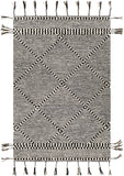 Zanafi Tassels ZTS-2307 Global Wool Rug ZTS2307-81012 Black, Cream 100% Wool 8'10" x 12'