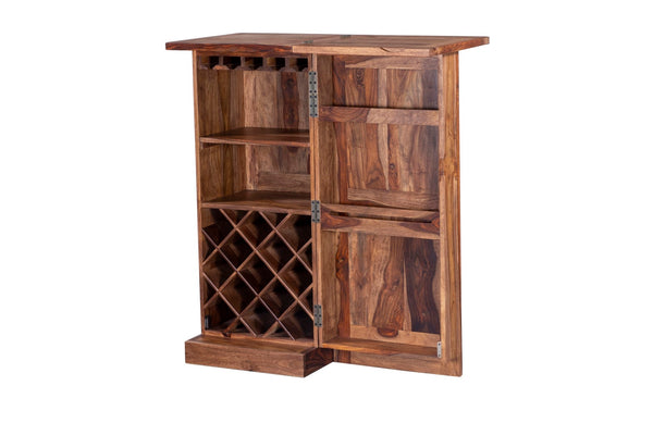 Porter Designs Taos Solid Sheesham Wood Natural Bar Brown 07-116-30-PDU09H