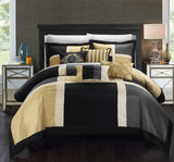 ALLETA BLACK KING 7PC COMFORTER SET