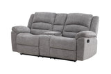 Ronan Soft Gray Chenille seat Transitional Reclining Love