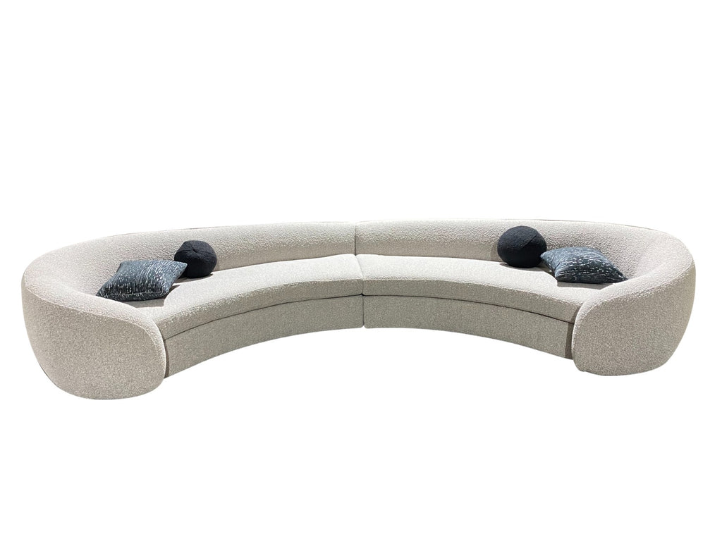 VIG Furniture Modrest - Kilmer Modern Grey Curved Fabric Sectional Sofa VGOD-ZW-22017