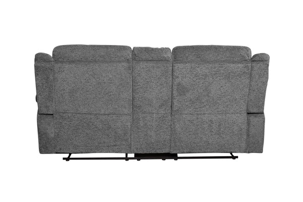 Porter Designs Ronan Soft Gray Chenille seat Transitional Reclining Love Gray 03-201C-02-8078