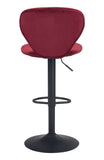 English Elm EE2709 100% Polyester, Plywood, Steel Modern Commercial Grade Bar Chair Red, Black 100% Polyester, Plywood, Steel