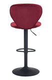 Zuo Modern Salem 100% Polyester, Plywood, Steel Modern Commercial Grade Barstool Red, Black 100% Polyester, Plywood, Steel