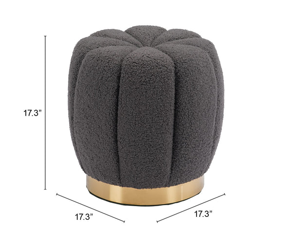 Zuo Modern Napa 100% Polyester, Plywood, MDF, Stainless Steel Modern Ottoman Dark Gray 100% Polyester, Plywood, MDF, Stainless Steel