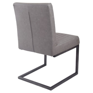 Ronan Leatherette Dining Chair Set of 2 - Modern Industrial Design with Chic Tufting and Durability