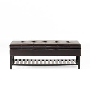 Miriam Ottoman With Storage and Bottom Rack Noble House