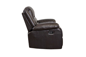 Porter Designs Shelton Leather-Look Fabric Transitional Recliner Brown 03-201-11-9806