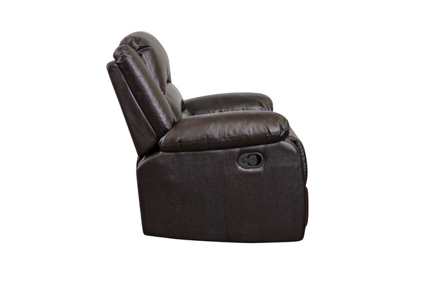 Porter Designs Shelton Leather-Look Fabric Transitional Recliner Brown 03-201-11-9806
