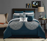 Orchard Place Blue King 9pc Comforter Set