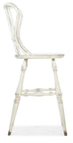 Hooker Furniture CiaoBella Casual Ciao Bella Spindle Back Bar Stool-White in Rubberwood and Poplar Solids 5805-75361-02